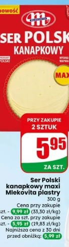 Ser Polski kanapkowy maxi Mlekovita plastry