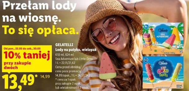 Gelatelli Lody na patyku, wielopak