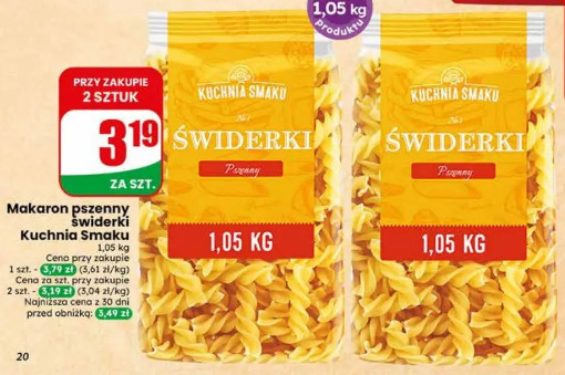 Makaron pszenny świderki Kuchnia Smaku