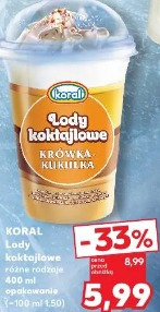 Koral Lody koktajlowe różne rodzaje