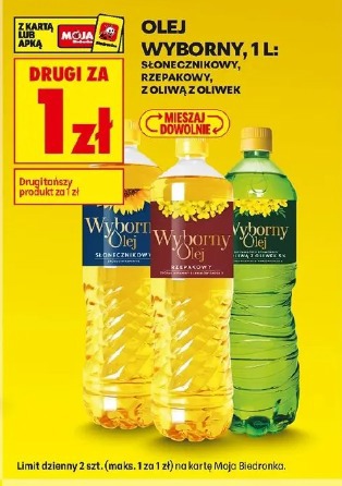 Olej Wyborny słonecznikowy, rzepakowy, z oliwą z oliwek