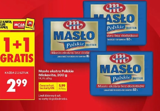 Masło ekstra Polskie Mlekovita