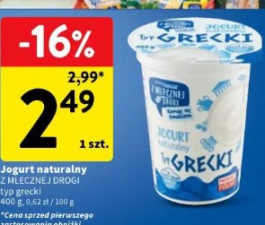 Jogurt naturalny Z MLECZNEJ DROGI typ grecki
