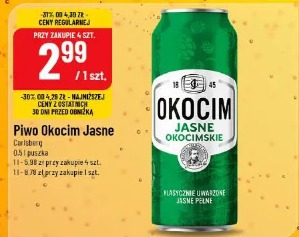 Piwo Okocim Jasne