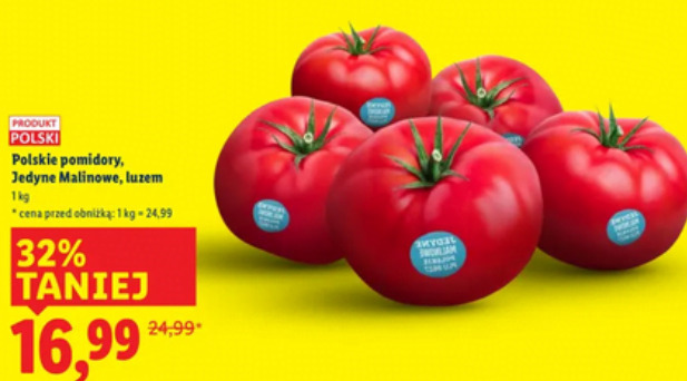Polskie pomidory Jedynie Malinowe