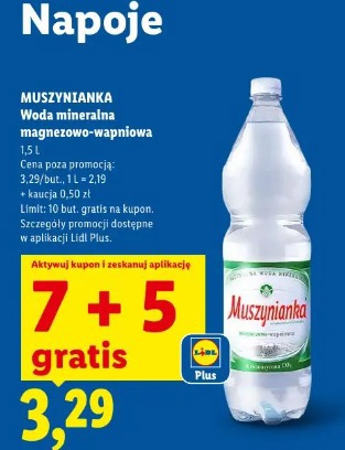 MUSZYNIANKA Woda mineralna manezowo-wapniowa 
