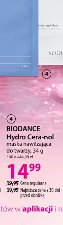 BIODANCE Hydro Cera-nol maska nawilżająca do twarzy