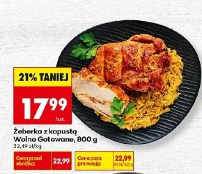 Żeberka z kapustą Wolno Gotowane