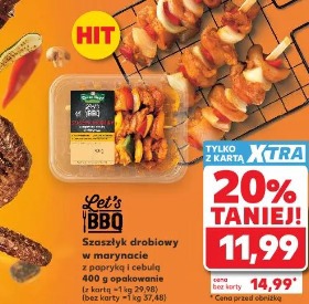 Let's BBQ Szaszłyk drobiowy w marynacie z papryką i cebulą