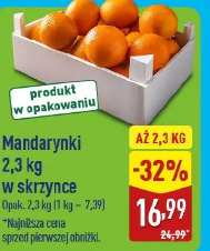 Mandarynki 2,3 kg w skrzynce