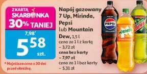 Napój gazowany 7 Up, Mirinda, Pepsi lub Mountain Dew