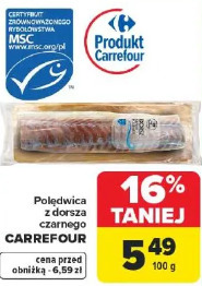 Polędwica z dorsza czarnego CARREFOUR