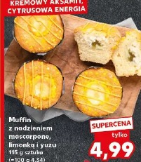 Muffin z nadzieniem mascarpone, limonką i yuzu