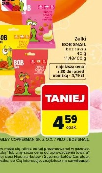 Żelki BOB SNAIL bez cukru