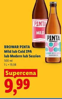 Browar Pinta Mild lub Cold IPA lub Modern lub Session