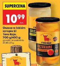 Brzoskwinie w lekkim syropie El Toro Rojo