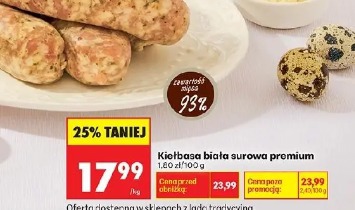 Kiełbasa biała surowa premium