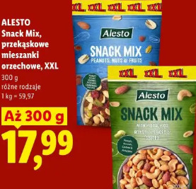 Alesto Snack Mix, przekąskowe mieszanki orzechowe, XXL