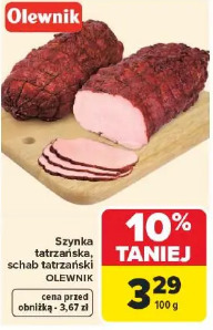 Szynka tatrzańska, schab tatrzański OLEWNIK