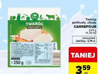 Twaróg półtłusty, chudy CARREFOUR