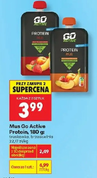 Mus Go Active Protein truskawka, brzoskwinia