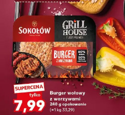 Burger wołowy z warzywami Sokołów Grill House