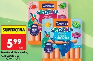 Parówki Gryzzale z piersią z kurczaka Tarczyński