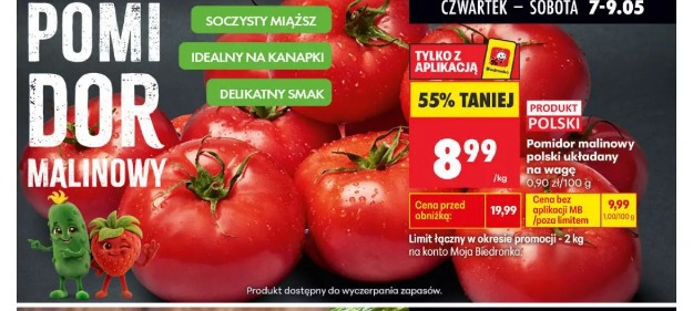 Pomidor malinowy polski układany