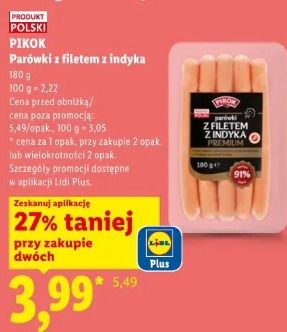 Pikok Parówki z filetem z indyka