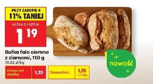 Bułka fala ciemna z ziarnami