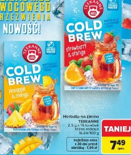 Herbata na zimno Teekanne Cold Brew pineapple & mango, strawberry & orange