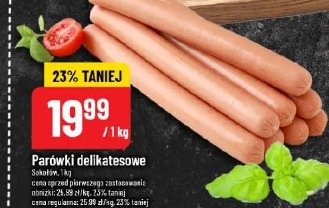 Parówki delikatesowe Sokołów