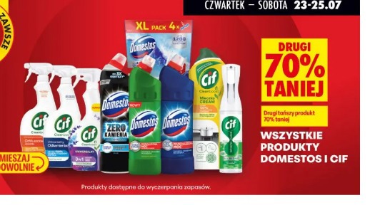 Wszystkie produkty Domestos i Cif