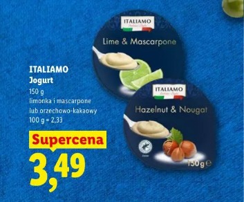 Italiamo Jogurt limonka i mascarpone lub orzechowo-kakaowy