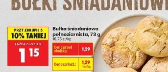 Bułka śniadaniowa pełnoziarnista