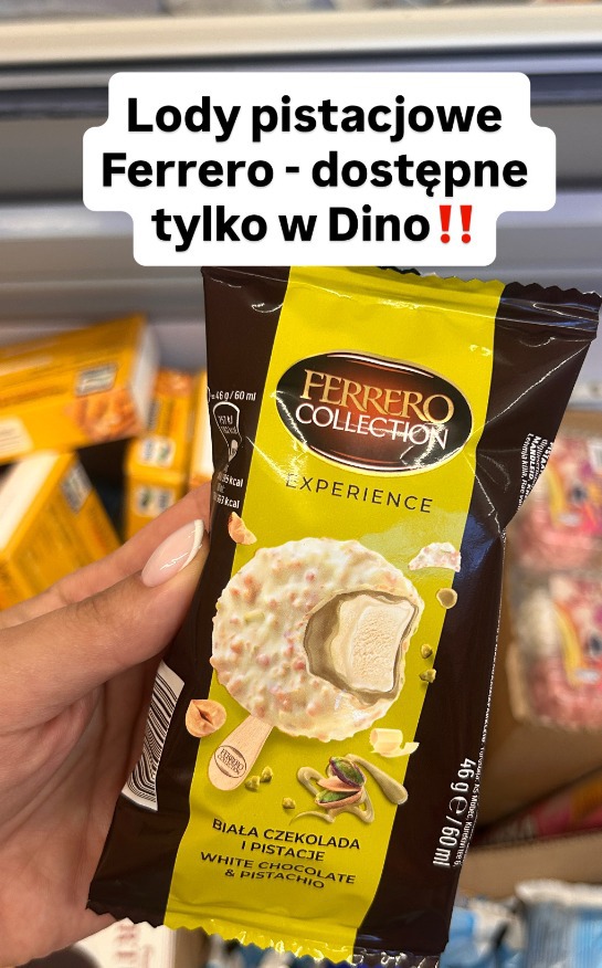 Lody pistacjowe Ferrero