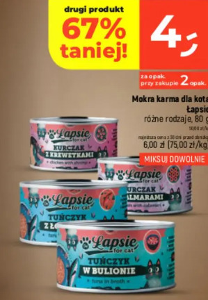 Mokra karma dla kota Łapsie