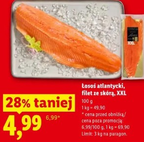 Łosoś atlantycki filet ze skórą, XXL