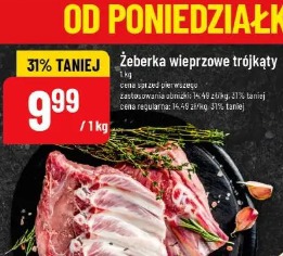 Żeberka wieprzowe trójkąty