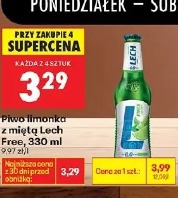 Piwo limonka z miętą Lech Free, 330 ml