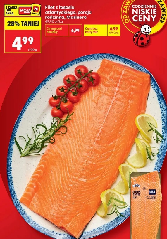 Filet z łososia atlantyckiego, porcja rodzinna, Marinero