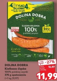 Dolina Dobra Kiełbasa śląska 100% polskiej szynki