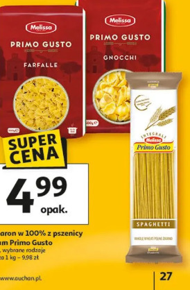 Makaron w 100% z pszenicy durum Primo Gusto