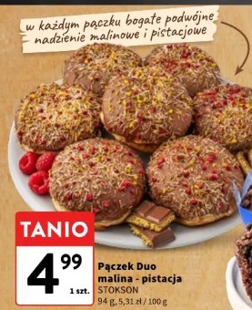 Pączek Duo malina - pistacja STOKSON
