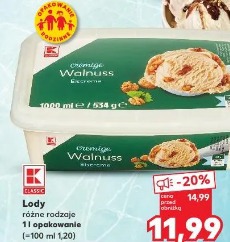 K Classic Lody orzechowe Walnuss