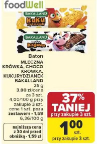 Baton MLECZNA KRÓWKA, CHOCO KRÓWKA, KUKURYDZIANEK BAKALLAND