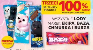 Wszystkie lody marek Ekipa, Baza, Chmurka i Burza