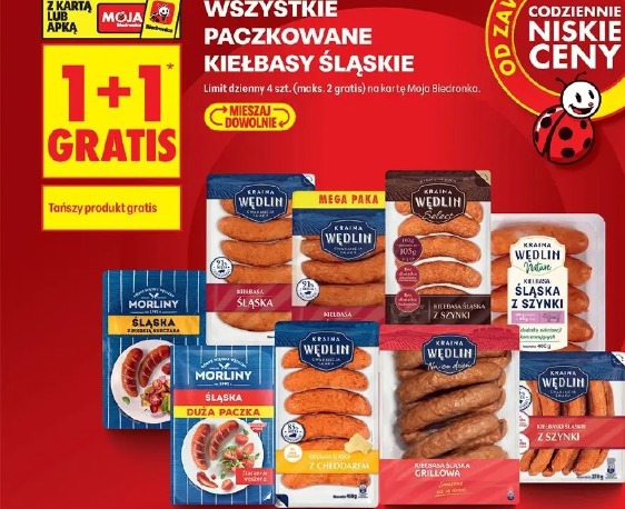 Wszystkie paczkowane kiełbasy śląskie