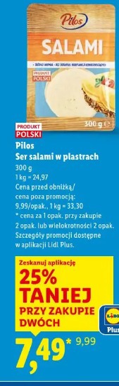 Pilos Ser salami w plastrach