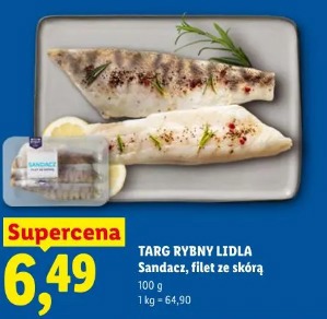 Targ Rybny Lidla Sandacz, filet ze skórą
